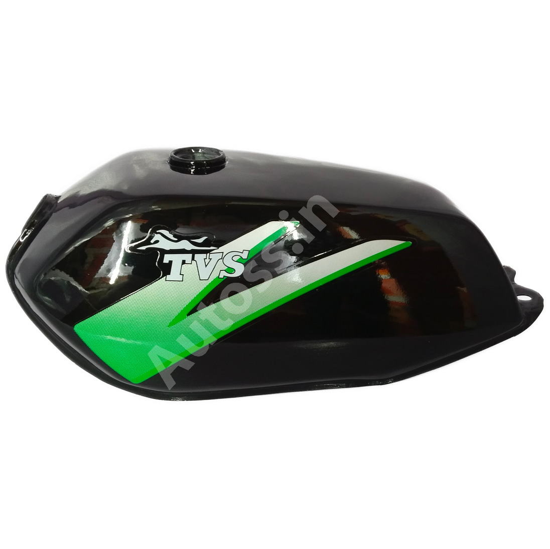 TVS Max 100 Petrol Tank BLACK GREEN