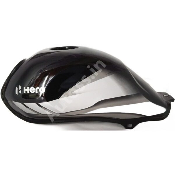 PETROL TANK HERO HDFX BS6 Black and Grey