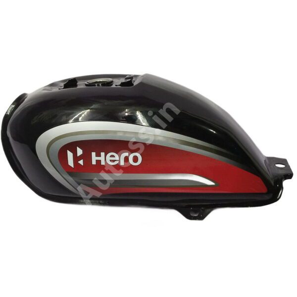 PETROL TANK HERO_SPLENDO BS6 BLACK and RED