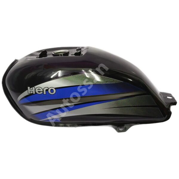 FUEL TANK HERO Splendor Pro Petrol Tank BLACK and BLUE