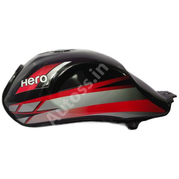 PETROL TANK HERO HFDX BLACK and RED