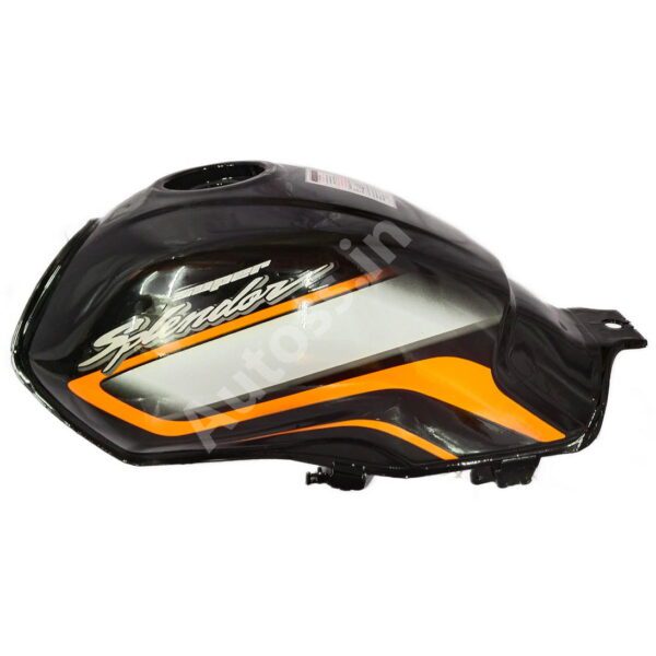 PETROL TANK HERO Super Splendor BS6 BLACK and ORANGE