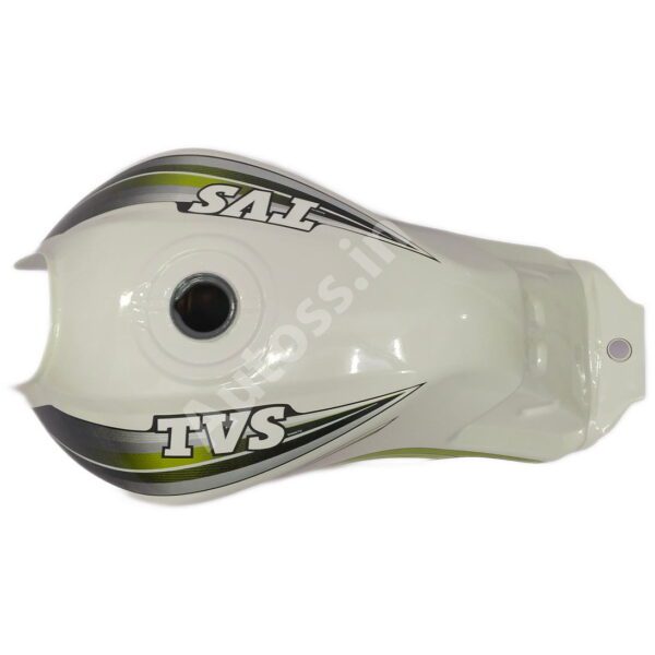 Ensons Petrol Tank TVS_Star Sports New Model WHITE and GREEN