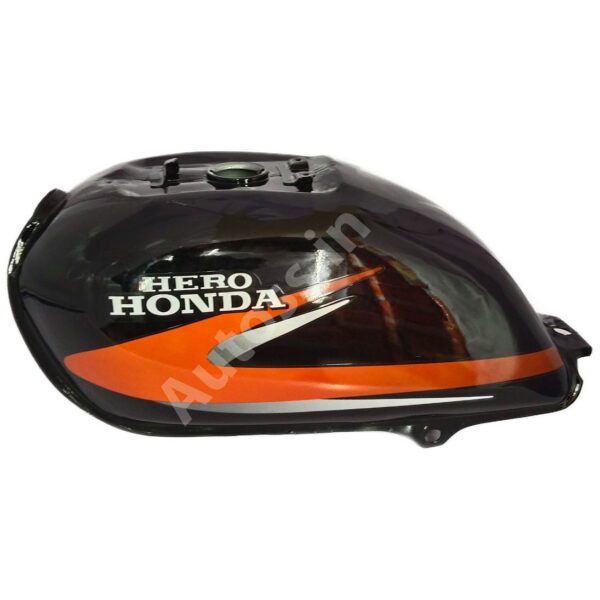 FUEL TANK HERO Splendor New Model BLACK and ORANGE