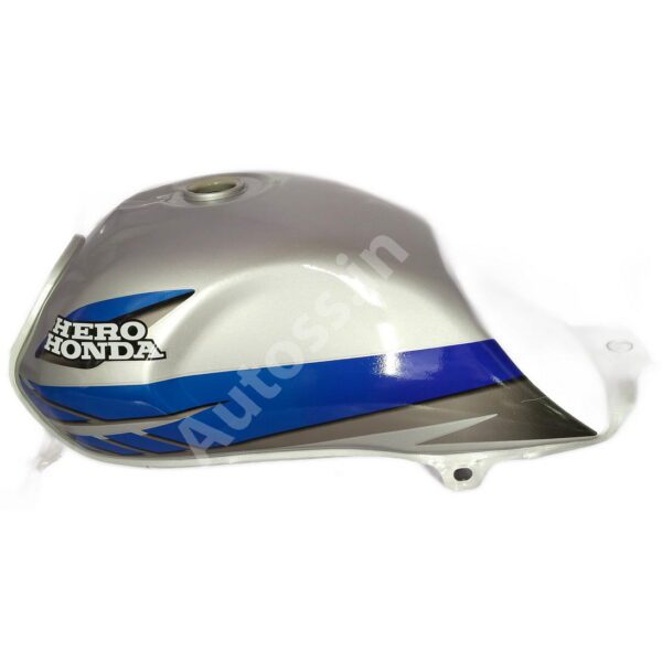 PETROL TANK HERO CD Deluxe New Model SILVER BLUE