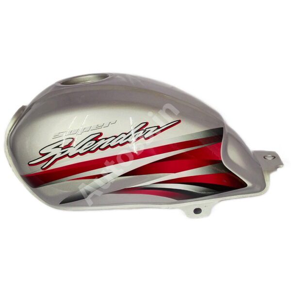 PETROL TANK HERO SUPER SPLENDOR T2 SILVER and RED