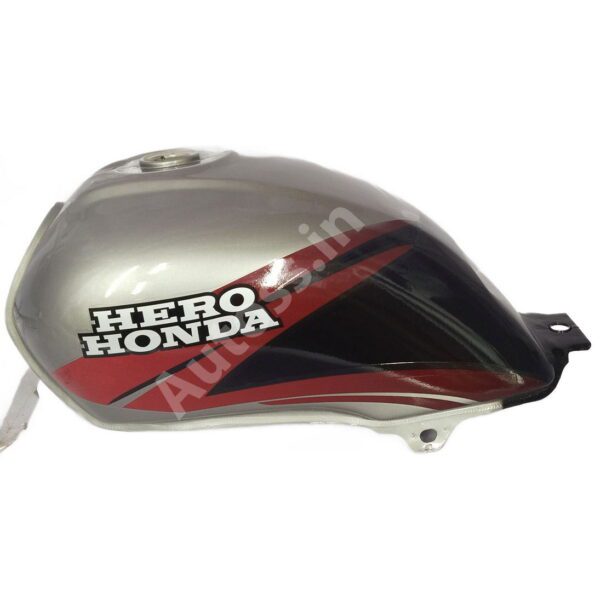 PETROL TANK HERO PASSION PLUS SILVER and RED