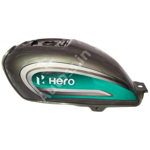 HERO Splendor BS6 Petrol Tank GREY and GREEN