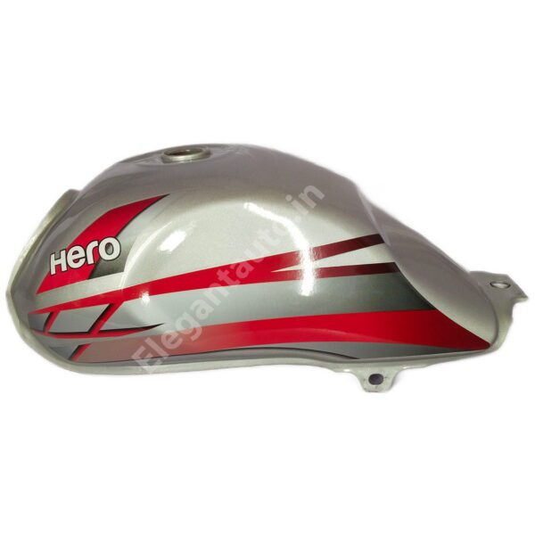 FUEL TANK HERO HF Deluxe SILVER and RED