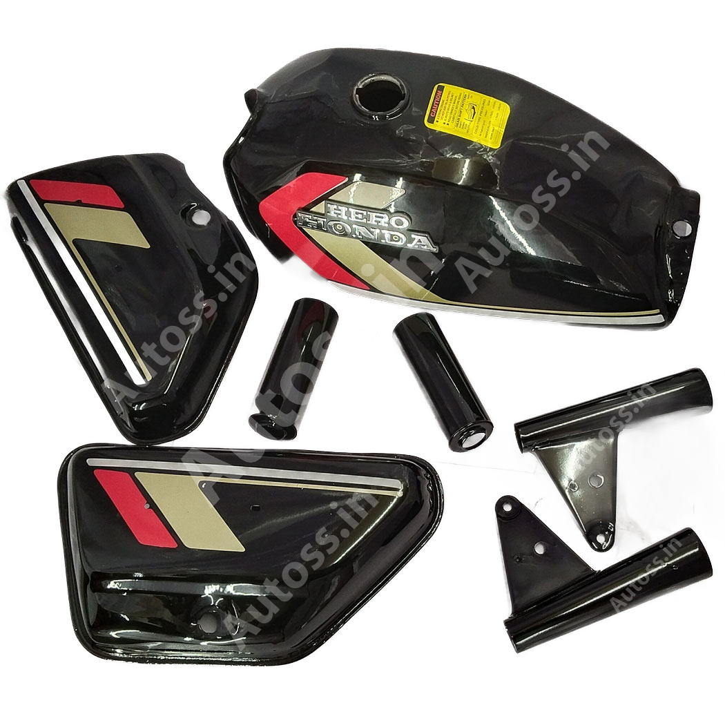 PETROL TANK KIT HERO HONDA SS 100 BLACK