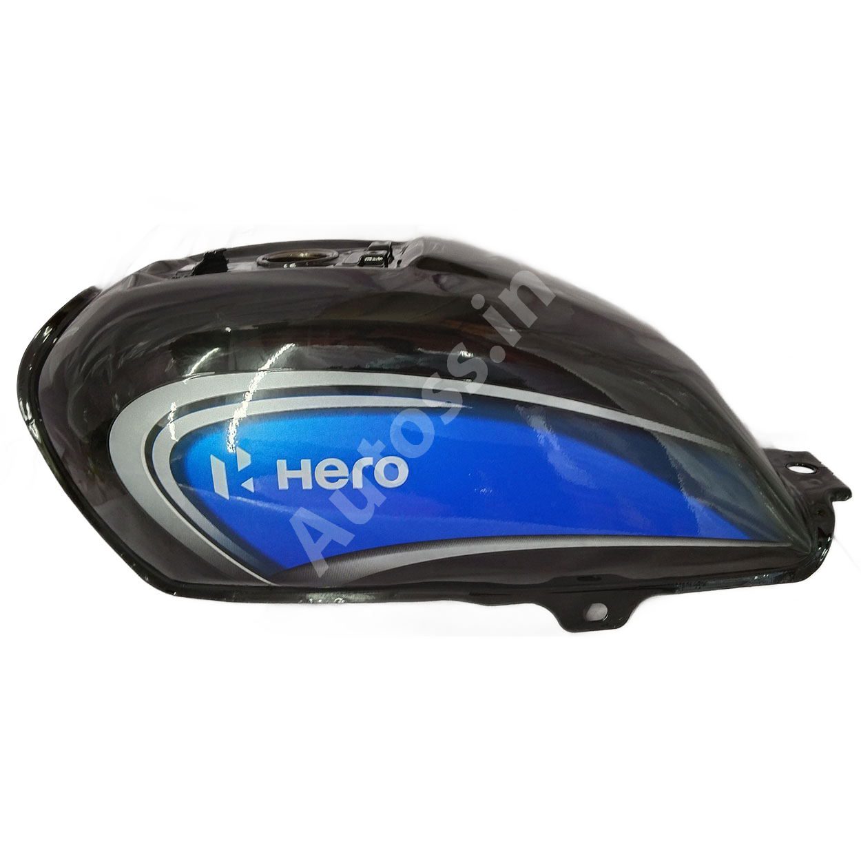 HERO Splender BS6 (T-2) Petrol Tank BLACK and Blue