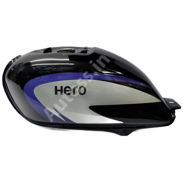 HERO SPLENDER BS4 PETROL TANK BLACK BLUE