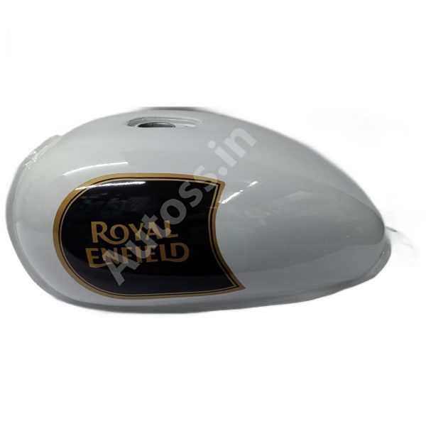 ROYAL ENFIELD PETROL TANK BULLET CLASSIC BS4 WHITE